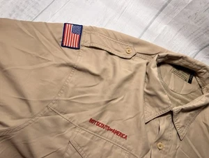 Boy Scout of America Men’s X-Large Official Vented Uniform Quick Dry Poly Read - Picture 1 of 13