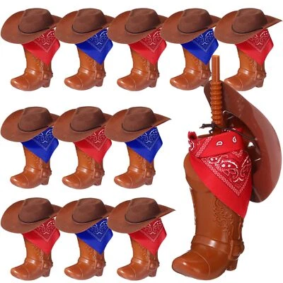 Xtinmee 36 Piezas Conjunto de Favor de Fiesta de Vaquero con Mini Sombreros de Vaquero Paisley Bandanas... Foto 1 de 4