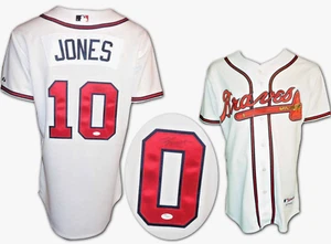 CHIPPER JONES autographed signed Majestic Atlanta Braves Baseball jersey JSA - Picture 1 of 1