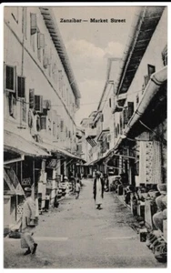 Vintage Zanzibar postcard (35/224) Market Street - Picture 1 of 2