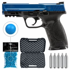 Umarex S&W M&P9 M2.0 T4E .43 Blue Black Paintball Pistol with Paintballs Bundle - Picture 1 of 10
