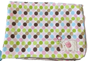Manta elefante punto rosa Carter's Just One Year flor Minky Sherpa - Imagen 1 de 15
