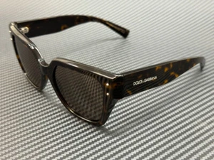 DOLCE & GABBANA DG4471 502 73 Brown Havana Dark Grey Women's 52 mm Sunglasses - Picture 1 of 5