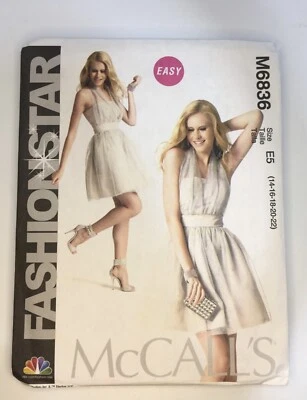 Dress Size 14-22 Cut to 20 M6836 Sewing Pattern - Image 1 of 2