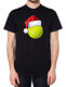 Tennis Ball Christmas Santa Hat T Shirt Sportsman Festive Novelty Joke Gift