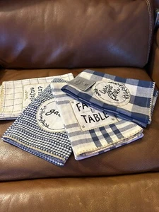 DII Design Imports Kitchen Towel Set Home Sweet Farm 4 pcs New - Picture 1 of 7
