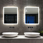 Illuminated Bathroom Mirror With LED light Shaver Socket Bluetooth Demister