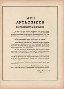 1939 LIFE APOLOGIZES When You Are Good Best Ad Ever! :) Vintage Print Ad - Picture 1 of 8