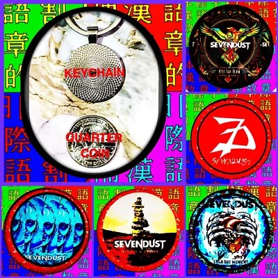 SEVENDUST ЭКСКЛЮЗИВНЫЙ НАБОР ИЗ 5 БРЕЛОКОВ🇺🇸 РОК И МЕТАЛЛИЧЕСКИЕ ТОВАРЫ - Изображение 1 из 4