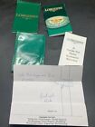VINTAGE GENUINE LADIES LONGINES WORLD SERVICE AND RECEIPT FOR GOLD WATCH 