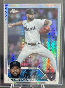 Sandy Alcantara 2023 Topps Chrome Prism Refractor #74 Miami Marlins - Picture 1 of 2