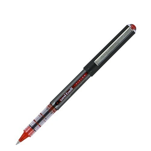 Uni-ball Vision Rollerball Pen 0.5mm Micro Point Red Ink Office School Home - Image 1 of 1