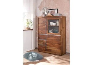 Highboard SYDNEY SHIELD #125 Kommode Vitrine Sheesham Palisander 102x147x40cm - Bild 1 von 5