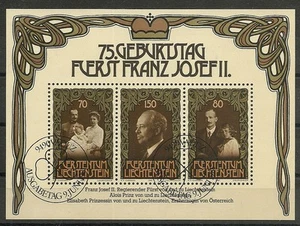 LIECHTENSTEIN/ Adel MiNr Block 11 o Ersttagstempel - Picture 1 of 1
