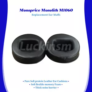 Almohadillas gruesas de cuero proteico para auriculares Monoprice Monolith M1060 - Imagen 1 de 4