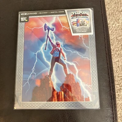 Thor Love and Thunder STEELBOOK 4k Ultra HD Best Buy Blu-ray No Digital Used - Image 1 of 2