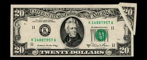 Printed Fold Error 1981-A $20 Uncirculated - Picture 1 of 2