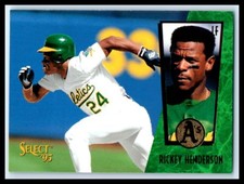 1995 Select #134 Rickey Henderson   MT-NRMT   Baseball Card