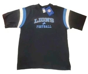 Detroit LIONS Reebok Fußball schwarzes T-Shirt Herren Größe LARGE neu mit Etikett - Bild 1 von 4