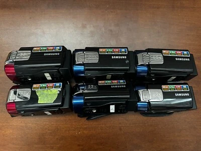 🔥 SAMSUNG SMX-F40 CAMCORDER LOT OF 6 – 65X ZOOM – 5 WORKING, 1 FAULTY 🔥 - Image 1 of 4