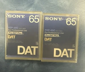 2x Cintas de Audio Digital Profesional Sony PDP-65C Pro DAT Plus Nuevas Selladas - Imagen 1 de 2