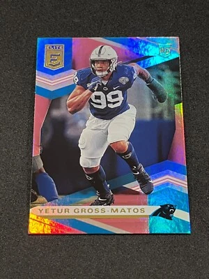 2020 Panini Donruss Elite Football Yetur Gross-Matos Rookie Pink #144 - Panthers - Image 1 of 2
