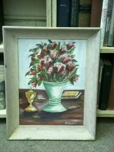FRANCIS ZECCHINI (1889-1989), ROSEN IN VASE, KENNEBUNKPORT, MAINE ARTIST - Bild 1 von 3