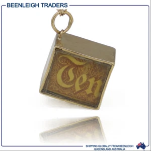 Yellow Gold TEN SHILLING NOTE CHARM Guaranteed Genuine 9ct 9k Gold - Bild 1 von 10