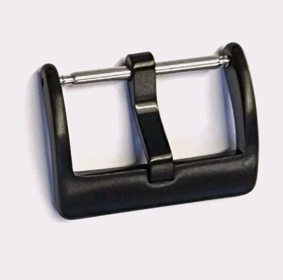 Correa de reloj de acero inoxidable 316L negra cepillada mate hebilla cierre de 22 mm Foto 1 de 1