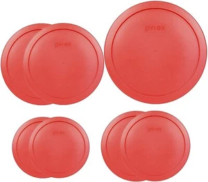 Cubierta de almacenamiento redonda Pyrex, tapas de repuesto para tazón de vidrio, 1 (6/7) taza roja... - Imagen 1 de 1