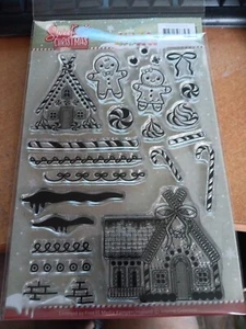 CLEAR STAMPS FOR SCRAPBOOKING SWEET CHRISTMAS YVONNE CREATIONS NEW  - Picture 1 of 2