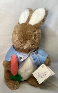 Camisa azul felpa Eden Peter Rabbit zanahoria Beatrix Potter con etiqueta - Imagen 1 de 4