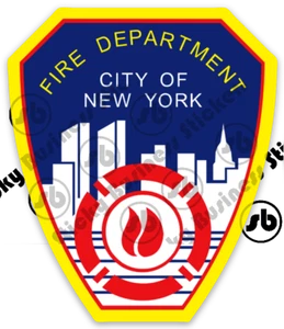 NYPD FDNY New York Feuerwehr Siegel 3 Zoll Aufkleber Laptop Flasche Schutzhelm - Bild 1 von 3