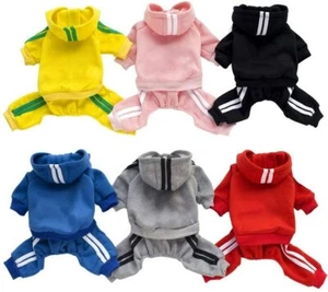 4 Leg Pet Dog Clothes Cat Puppy Coat Sports Hoodies Warm Sweater Jacket Clothing - Picture 1 of 14