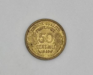 🇲🇫 Frankreich - 50 Centimes Francs 1940 - Morlon Bronze/Aluminium 🇲🇫 - Bild 1 von 2