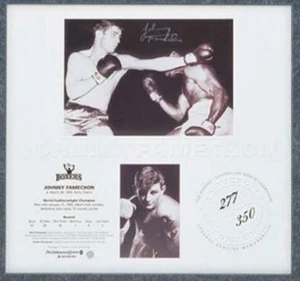 Johnny Famechon HAND SIGNED THE BOXERS LIMITED EDITION PRINT ALI TYSON PACQUIAO - Imagen 1 de 1