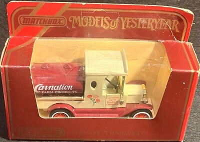 MATCHBOX MODELS OF YESTERYEAR 1912 MODEL T FORD GAS TANKER Carnation Y3 New 1:35 - Image 1 of 3