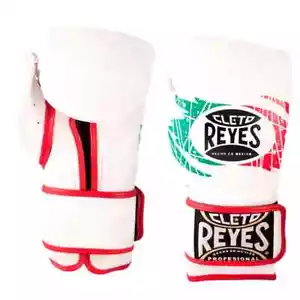 Cleto Reyes Sparring Gloves - Mexican White Red / Original Leather / All Ozs - Picture 1 of 10