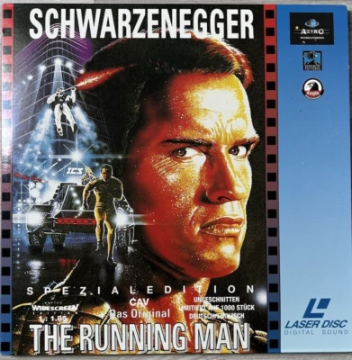 Laserdisc The Running Man Widescreen 2 Disc, 4 Seiten CAV Pal deutsch Selten! - Bild 1 von 3