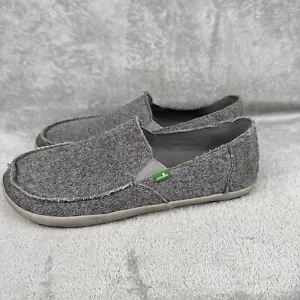 Sanuk Mens 12 Grey Slip on Flats Sidewalk Surfers - Picture 1 of 24