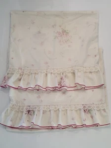 Vintage Rosa Blumen Cottagecore Standard Kissenbezug Set Rüschen Spitze Shabby Chic - Bild 1 von 16