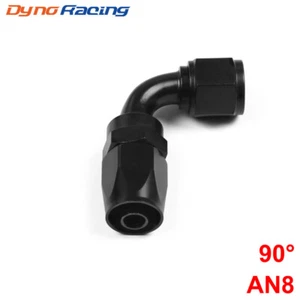1pc AN-8 AN 8 Aluminum Fitting 90 Degree for Oil/Fuel/Swivel Hose Fittings - Picture 1 of 7