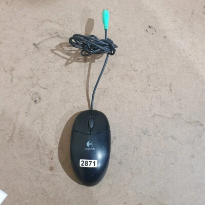 Logitech M-SBF96 Black Wired PS2 3-Button Scroll Wheel Compact Optical Mouse - Image 1 of 4