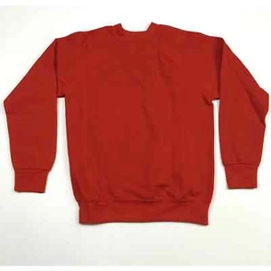 Felpa Sportiva Vintage anni '70 Bianca Raglan Rosso Adulto Medio Miscela Poliestere - Foto 1 di 8