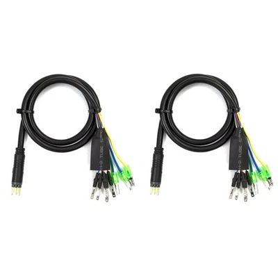 2PCS 9Pin Male Wheel Motor Extension Conversion Cable Cord For Electric Bicycle - Image 1 of 4