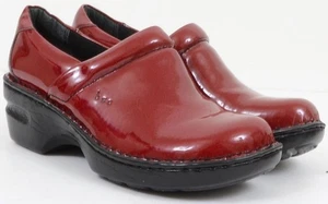 B.O.C Born Concept Peggy Shiny Red Vegan Patent Leather Clogs Women's 8 EUR 39 - Picture 1 of 12