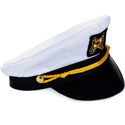 Funny Party Hats Yacht Captain Hat – Sailor Cap, Skipper Hat, Navy Marine - Image 1 of 4