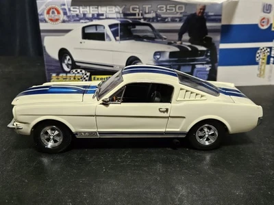 EXACT DETAIL 1:18 1965 FORD MUSTANG SHELBY G.T.350 CARROLL SHELBY WHITE NEW!! - Image 1 of 4