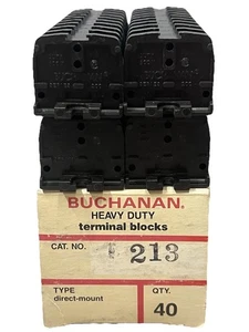 BUCHANAN CAT. NO 213 HEAVY DUTY BOX Of 40: 600 VOLT SERIES 200 TERMINAL BLOCKS - Picture 1 of 11