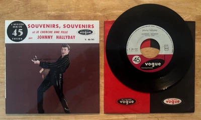 45 7" FRENCH JUKEBOX SP JOHNNY HALLYDAY SOUVENIRS SOUVENIRS - Image 1 of 2